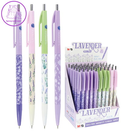 Pero kuličkové M&G Lavender 0,38 mm - modré