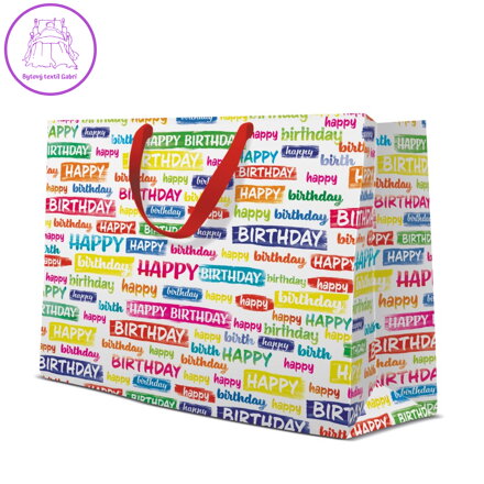 Dárková taška velká - Birthday Wishes 33,5x13x26,5 cm
