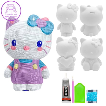 Vinylová krabička 19 cm "Ozdobte si ji sami" - Hello Kitty