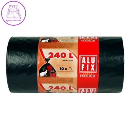 Pytle na těžký odpad LDPE 240L / 10ks (100x125cm) černé 35 mic