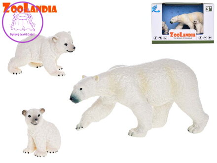 Zoolandia lední medvědice s mláďaty v krabičce