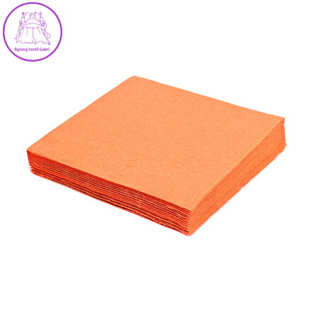 Obrousky 3-vrstvé 33 x 33 cm oranžové 250 ks