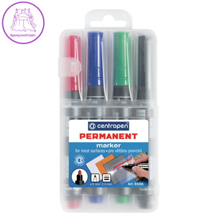 Popisovač CENTROPEN 8566 (4-bar. sada)