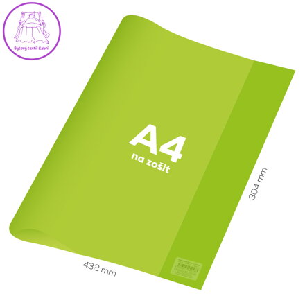 Obal na notebook A4 PVC 432x304 mm Neon Color - průhledný/zelený