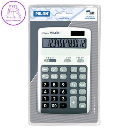 Kalkulačka MILAN stolní 12-místní 150712 šedá