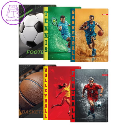 Zápisník A4, linkovaný 444, 40 listů, Exclusive "Sport"