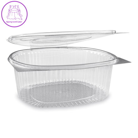 Vanička oválna  průhledná s víčkem 2000ml (PET) 50ks