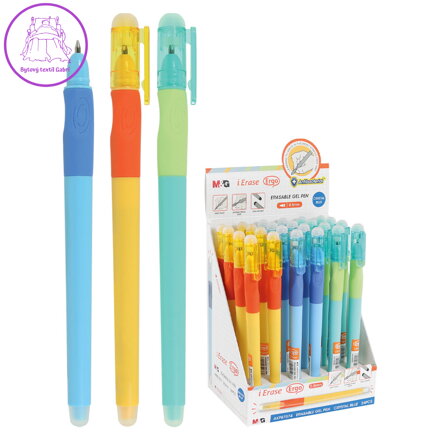 Roller gumovací M&G iErase / Ergo 0,5 mm, přepisovatelný, modrý