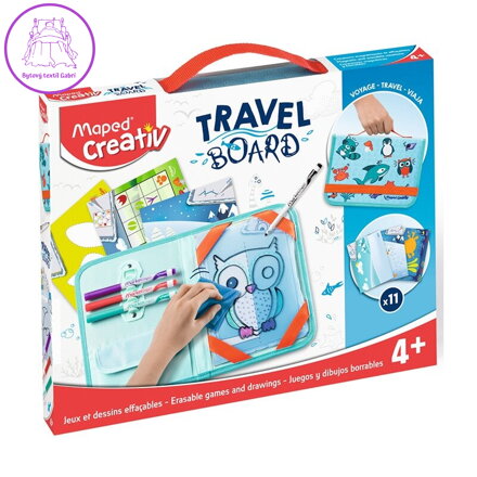 Cestovný/Výtvarný kufrík MAPED Creativ Travel Board Hry a kreslenie so zvieratkami