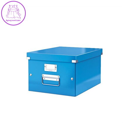 Archivačná krabica "CLICK&STORE", A4, lakový lesk, modrá