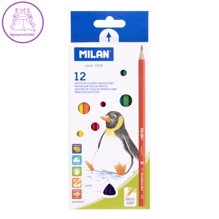 Pastelky MILAN trojhranné 12 ks