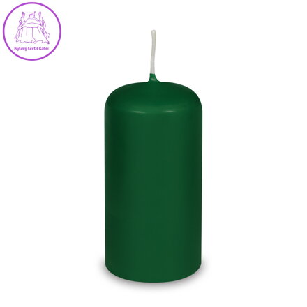 Svíčka válcová pr.60 x 120 mm tmavozelená