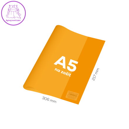 Obal na notebook A5 PVC 306x217 mm Neon Color - transparentní/oranžový