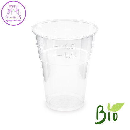 Pohár průhledný 0,5 l (PLA) -BIO- (O 102 mm) [50 ks]