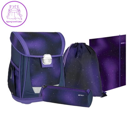 Školní batoh - 4-dílný set COOL - Purple solid