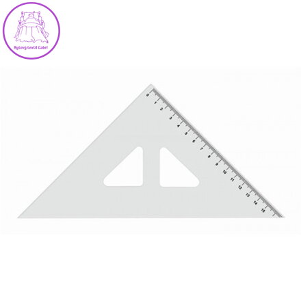Pravítko  trojuhelník s ryskou 16cm