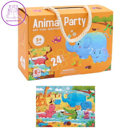 Dětské puzzle 50 x 34 cm (24 dílků) - Animal Party