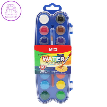 Barvy vodové M&G mini - 14 barev + štetec