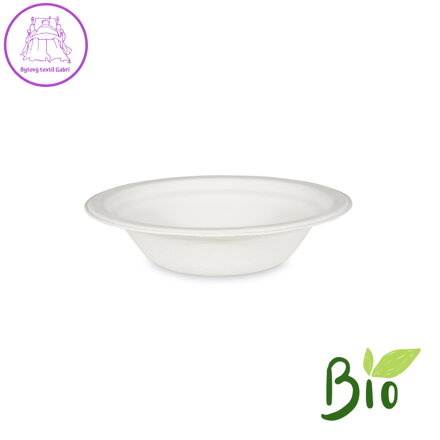Miska kulatá BIO cukrová třtina 300ml, 15x4,5 cm (50 ks v bal.)
