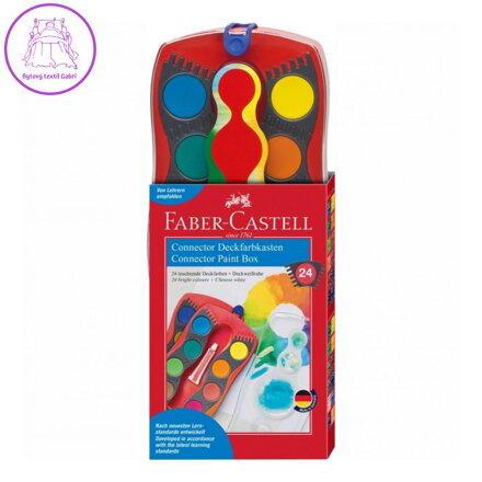 Vodové farby Faber-Castell Connector, stavebnicové 24 farieb