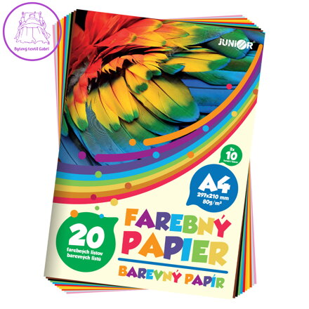 Složky barevných papírů A4 20 listů 80 g