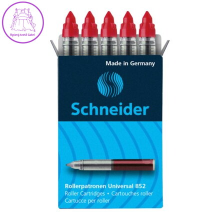 Náplň pro rollery Schneider Cartridge 852 0,6 mm / 5 ks - červená