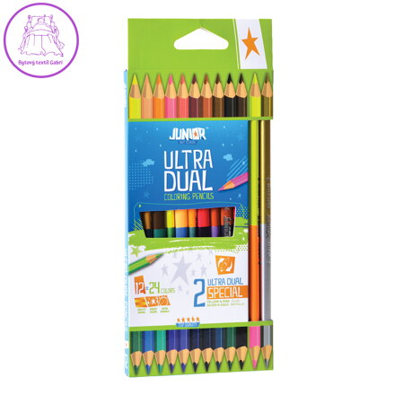 Pastelky JUNIOR dvoubarevné trojhranné 12ks