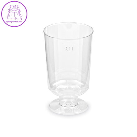 Pohár krystal na stopce 0,1 l, 15 ks