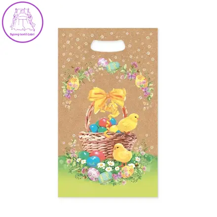 Dárková taška velikonoční Kraft 23x8x39 cm