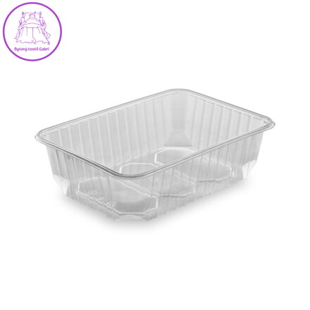 Vanička hranatá průhledná 750 ml, -PP- 50 ks