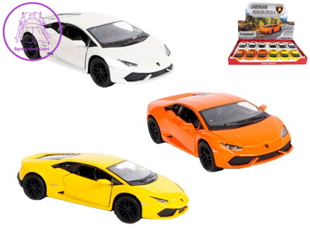 Auto Lamborghini Huracan LP610-4 13cm 1:36 kov zpětný chod 3barvy 12ks v DBX