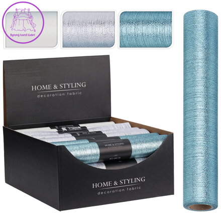 Organza 28x200 cm - lurexová látka (mix 3 barev)