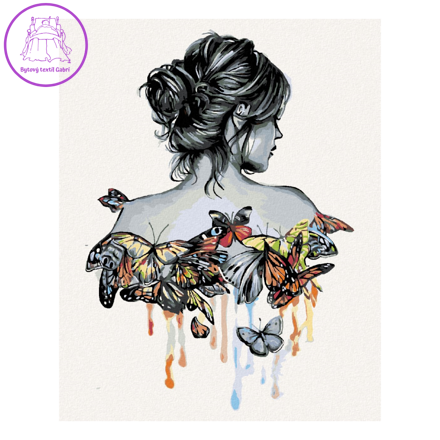 Diamantové malování (bez rámu) - Motýlí žena