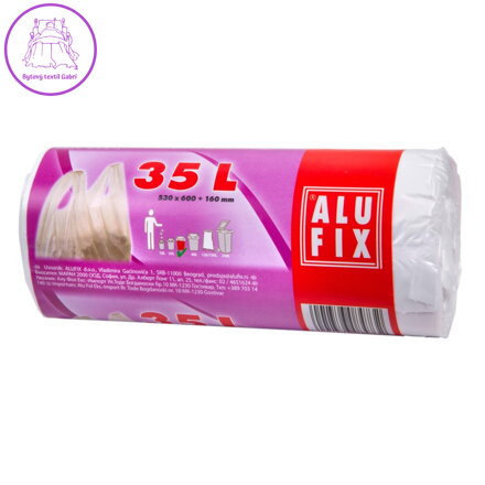 Pytle na odpad zavazů. HDPE 35L / 25ks (53x60+16cm) bílé 10 mic