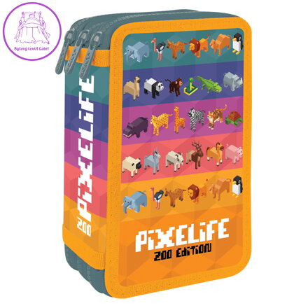 Pouzdro na tužky prázdné - 3 patrové JUNIOR S8 - Pixelife Zoo Edition
