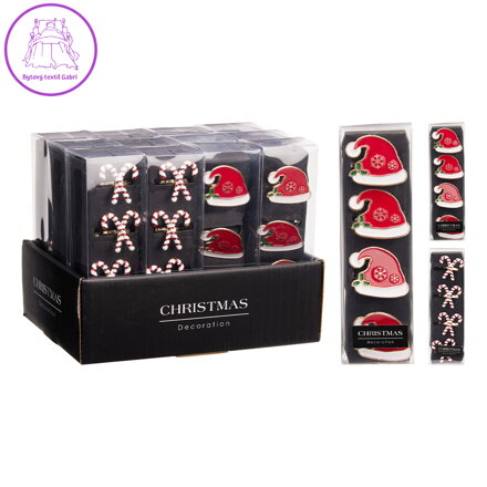 Ozdobné kroužky na ubrousky - vánoční červená 50 mm, mix/sada 4 ks Ozdobné kroužky na ubrousky - vánoční červená 50 mm, mix/sada 4 ks