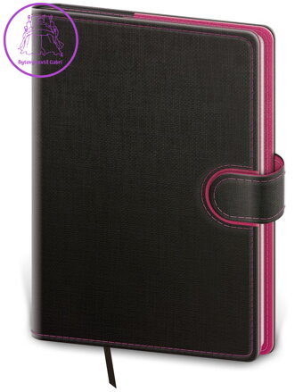 Diář 2026 týdenní A5 Flip - antracit/magenta