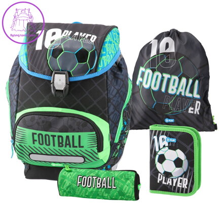 Školní brašna Logic set 4v1 - Neon Football