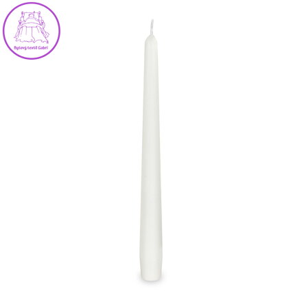 Svíčka kónická bílá Ø23 x 245 mm [10 ks]