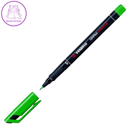 Permanentný popisovač, 0,4 mm, STABILO OHPen  universal, zelený