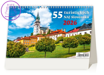 Stolní kalendář 2026 55 turistických nej Slovenska Stolní kalendář 2026 55 turistických nej Slovenska
