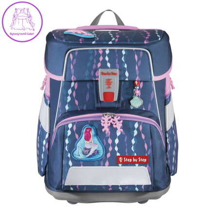Školská aktovka SPACE pre prváčikov - 5-dielny set, Step by Step Mermaid Bella, certifikát
