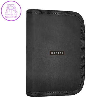 Penál 1 p. 2 chlopně, prázdný UNICOLOR black