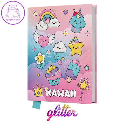 Memorial JUNIOR 14x18 cm, 80 listů, čirý - Kawaii