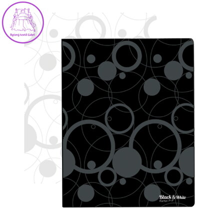 Pořadač kroužkový PP (4-kroužkový) A4, bílý (Black & White)