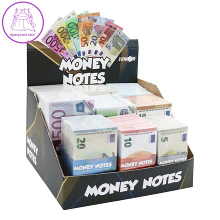 Prezentační stojan na trhací bloky - Money Notes naplněný - 90 ks