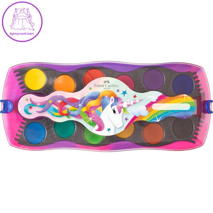 Vodové barvy Faber-Castell stavebnicové 12 barev - Unicorn