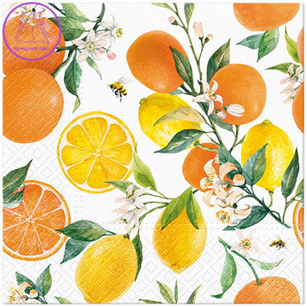 Ubrousky PAW L 33x33cm Citrus with bees
