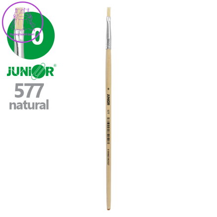 Štětec plochý JUNIOR č. 0" 577 Natural
