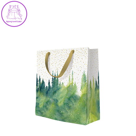 Dárková taška Golden Forest, medium - 20x25x10 cm